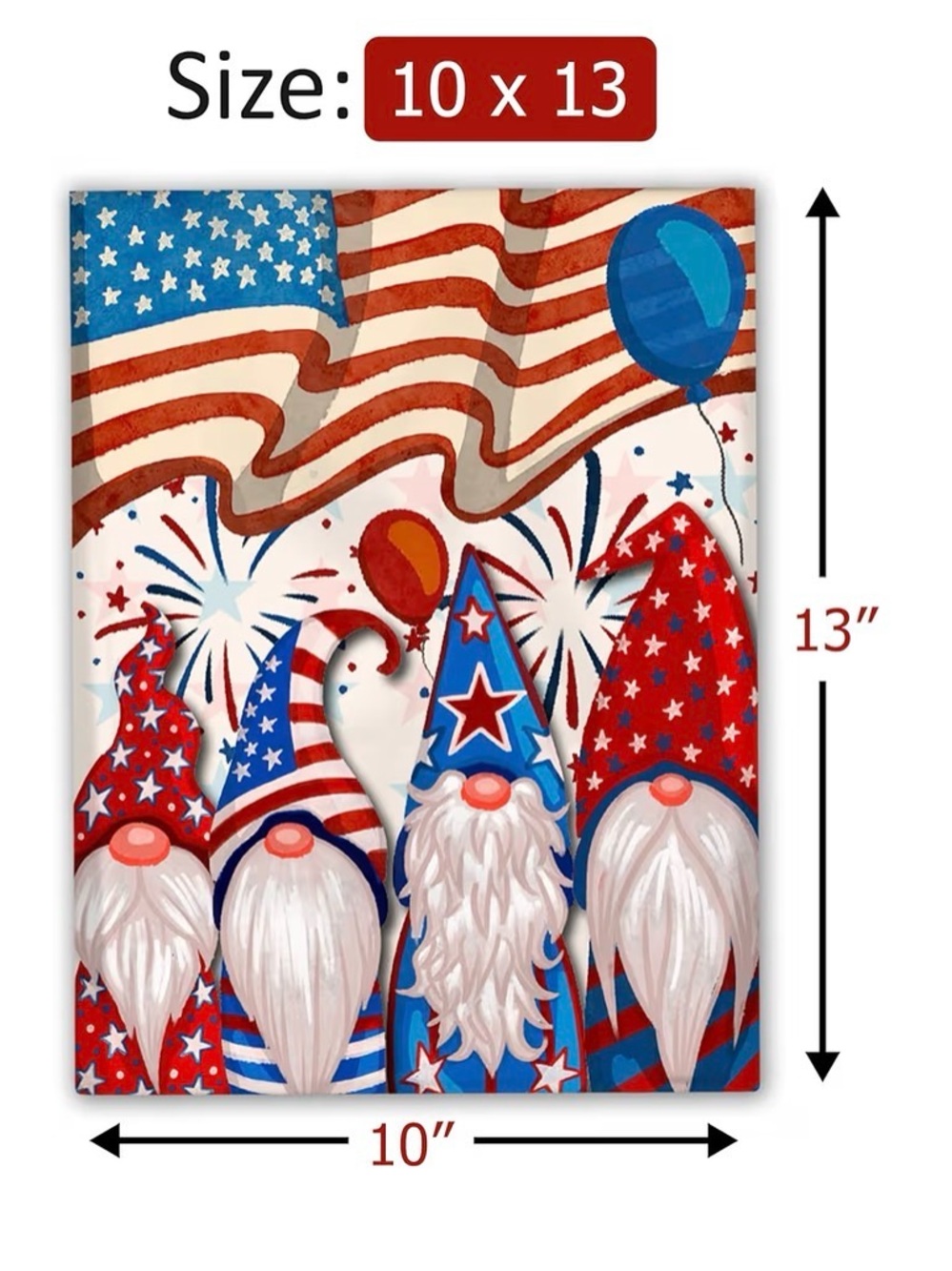10 x 13 Patriotic Gnome Polymailers - Set of 12 - Picture 2 of 4